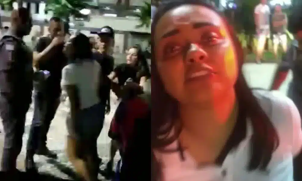 Mulher é presa após chamar PM de 'preto safado'