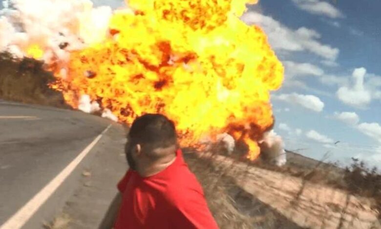 Caminhão-tanque explode e deixa seis pessoas feriadas, entre as vítimas uma equipe do SBT