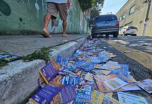 Ruas próximas a locais de votação amanhecem sujas por santinhos na zona norte de SP