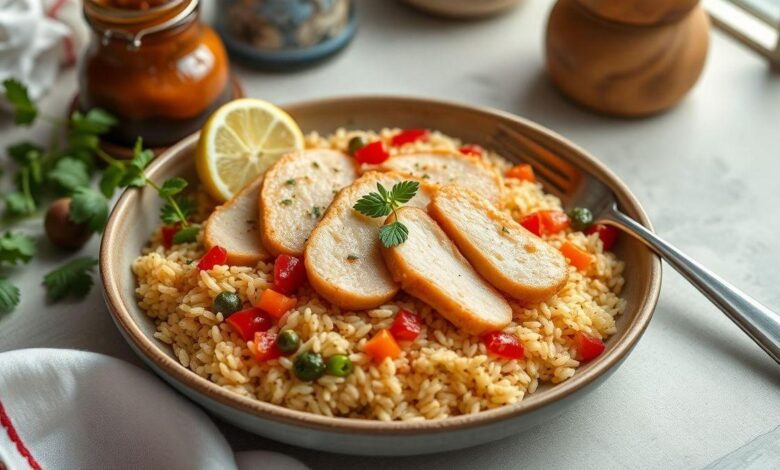 comida-saborosa-em-uma-unica-panela-receita-facil-e-rapida-de-arroz-a-grega-em--minutos