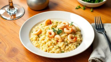 risoto-cremoso-de-camarao-pronto-em--minutos-com-ingredientes-simples-e-sem-panela-especial