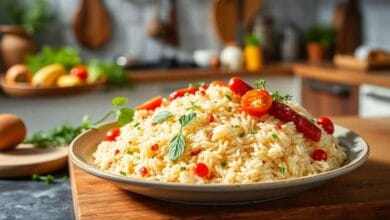 almoco-delicia-prato-de-arroz-de-panela-rapida-cremoso-e-facil-em--minutos