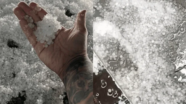 Granizo surpreende moradores do ABC Paulista nesta segunda (9)