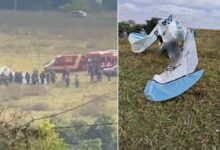 Avião de instrução cai em São José do Rio Preto e deixa duas mortes
