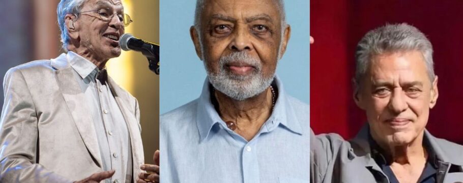 Caetano, Gil e Chico farão show de protesto contra anistia e Pec da Blindagem no Rio