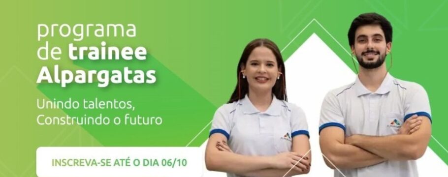 Alpargatas abre inscrições para Programa de Trainee 2026 com salário de R$ 7,3 mil