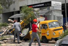 Ventania de quase 100 km/h causa queda de árvores e apagão em São Paulo