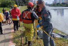 Bombeiros encontram no Rio Pinheiros corpo de idosa arrastada por enxurrada em São Paulo