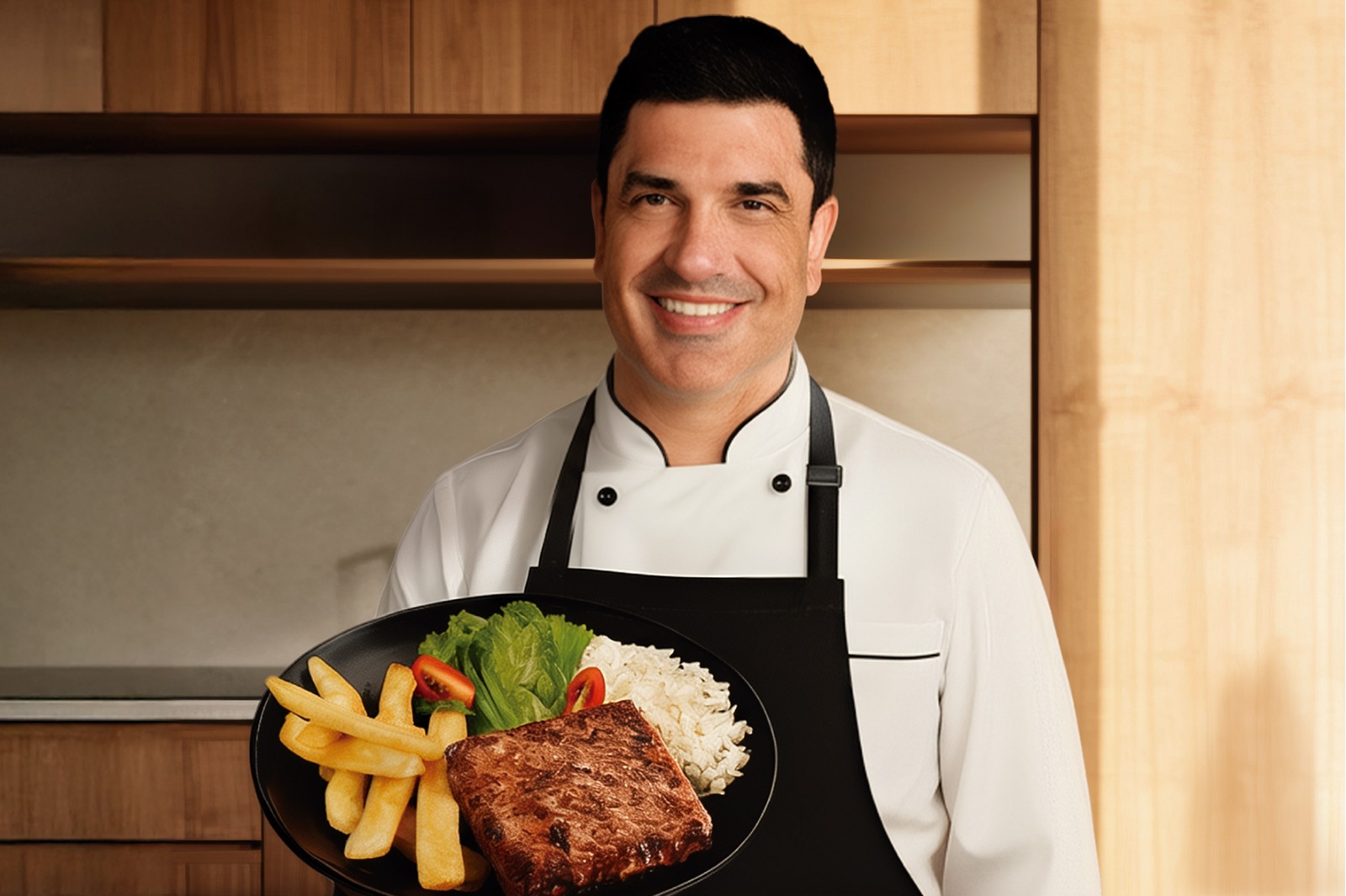 VPJ Alimentos lana primeiro hambrguer quadrado do Brasil e aposta em Edu Guedes como embaixador