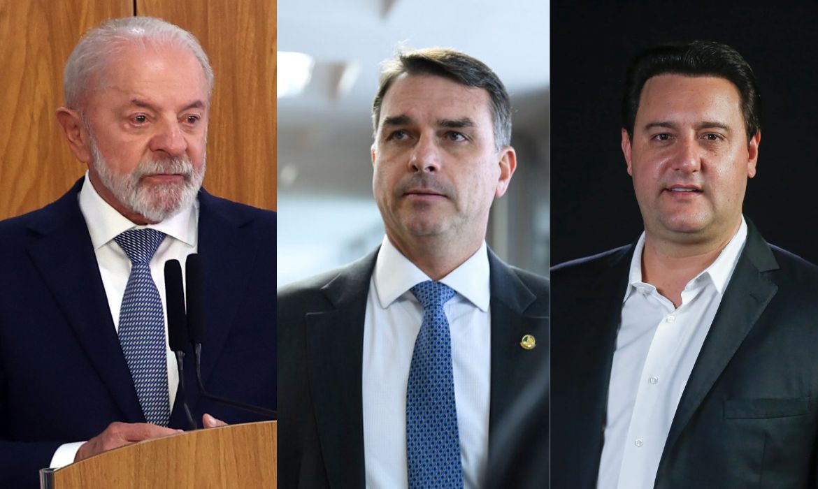 Pesquisa Real Time Big Data mostra empate tcnico entre Lula Flvio Bolsonaro e Ratinho Junior em cenrios de 2026