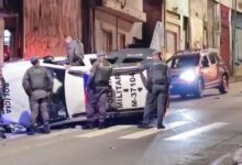 Viatura da Polícia Militar capota durante atendimento de ocorrência no Jardim Ângela, na Zona Sul de SP