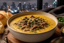 Frio em São Paulo aumenta procura por caldos e sopas; veja receita de caldo de mandioquinha com carne desfiada