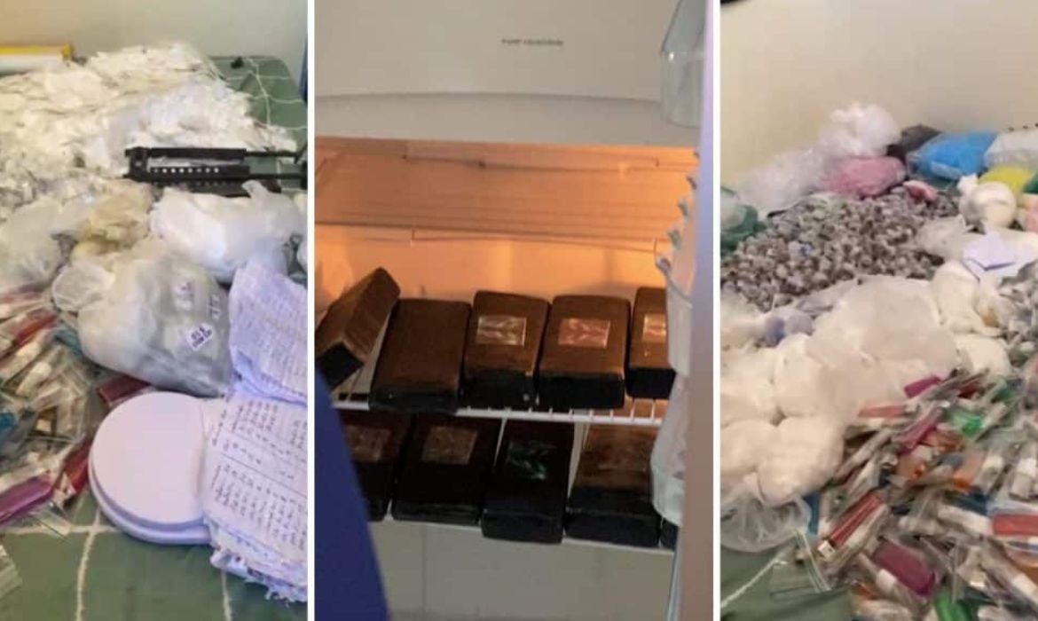 PM apreende cerca de 50 quilos de drogas em imvel usado pelo trfico em Paraispolis