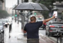 Céu nublado em São Paulo durante passagem de frente fria
