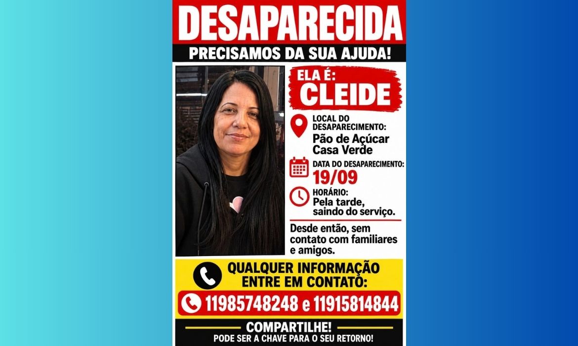 Mulher desaparece em So Paulo e famlia acredita que ela possa estar no litoral