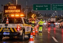 Marginal Tietê terá bloqueios noturnos até sábado em São Paulo