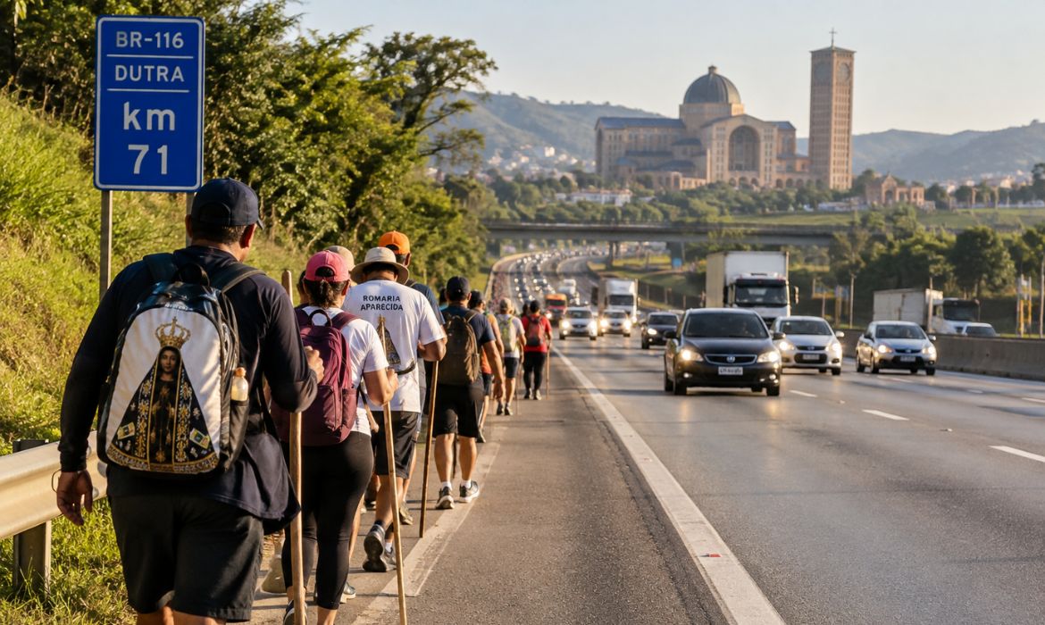 Via Dutra registra 33,8 mil romeiros rumo a Aparecida